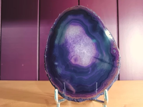 AGATE TEINTE VIOLET TRANCHE FINE