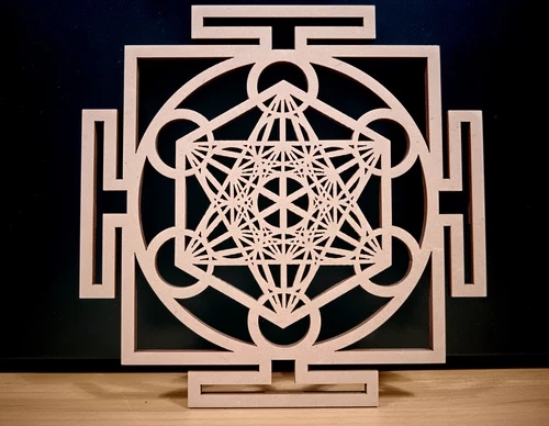 PLAQUE BOIS METATRON YANTRA