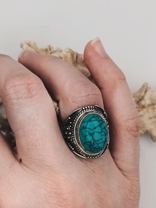 Bague turquoise argent 925
