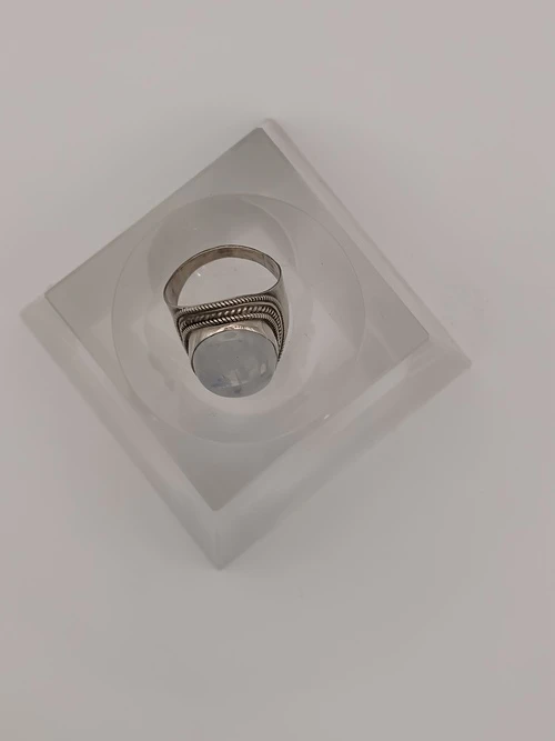 Bague pierre de lune Arc en ciel 925