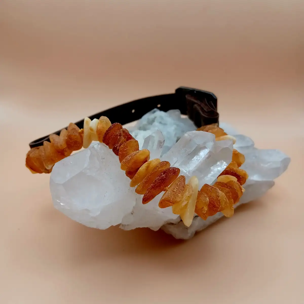 Collier Anti-Puces et Anti-Tiques en Ambre Naturel – 25/30 cm