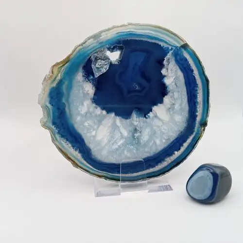 Tranche Fine d’Agate Bleue –Harmonie & Sérénité
