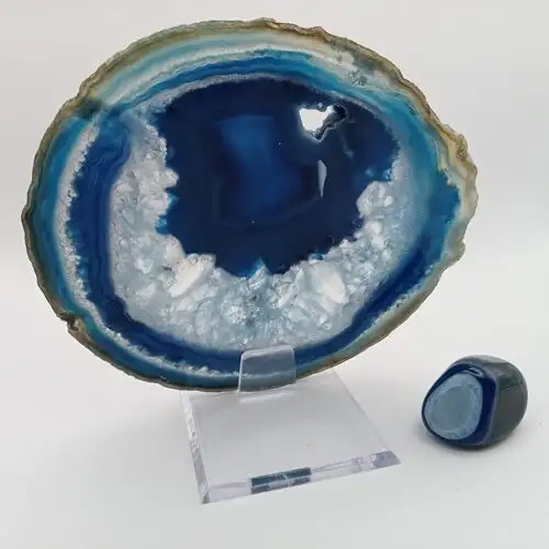 Tranche Fine d’Agate Bleue –Harmonie & Sérénité