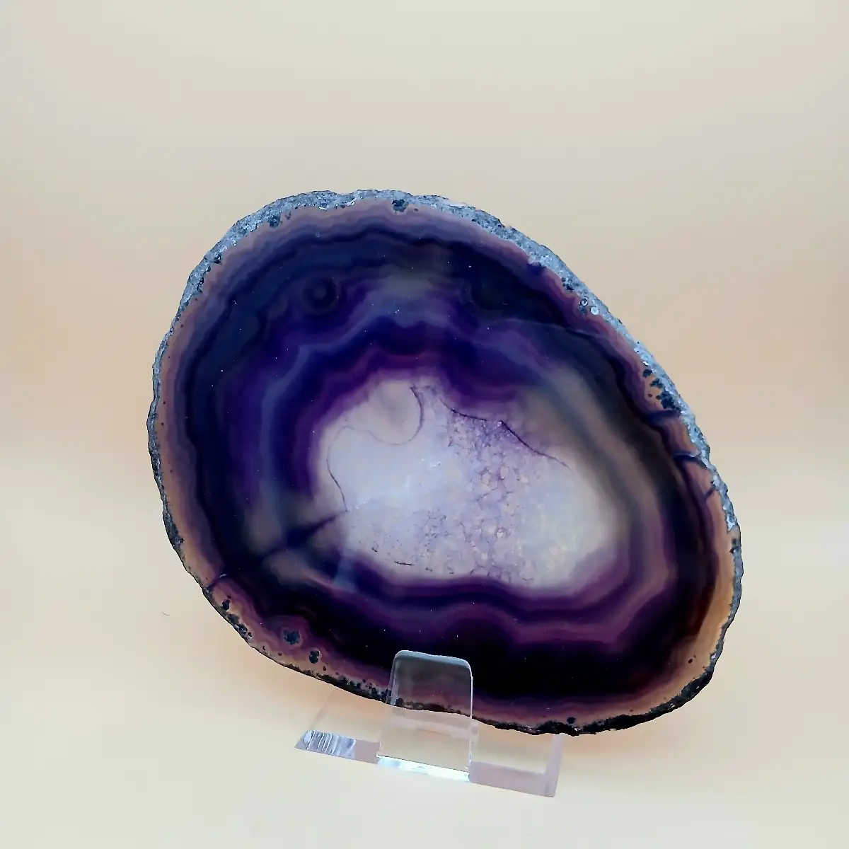Tranche d’Agate Violette  Énergie & Élégance