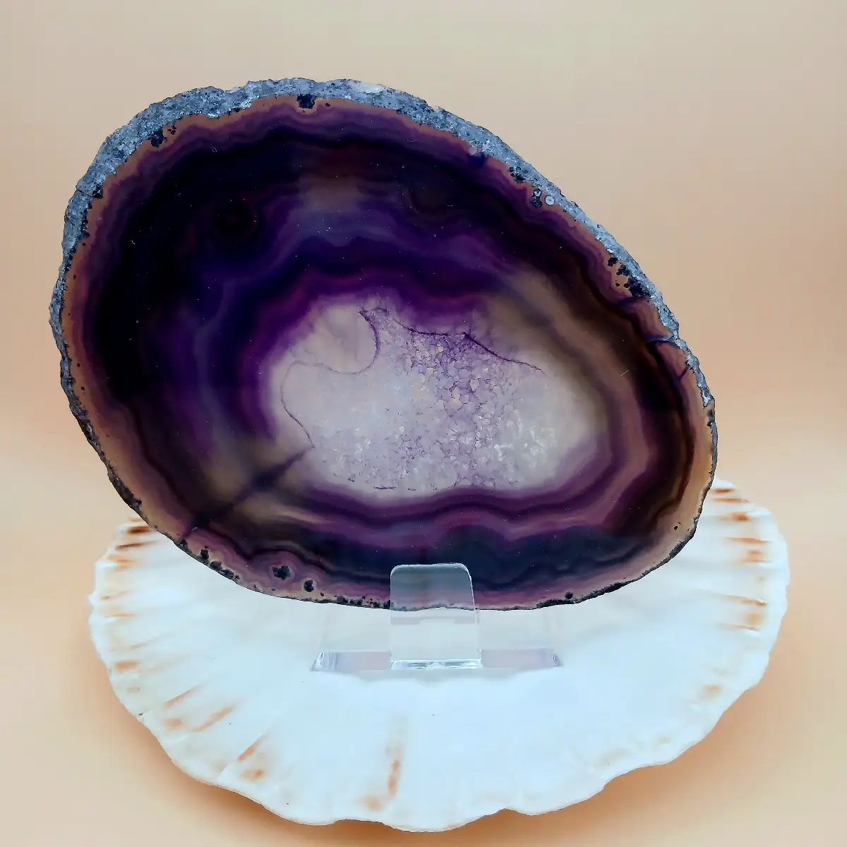 Tranche d’Agate Violette  Énergie & Élégance