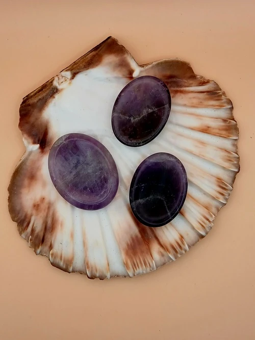 Galet Antistress Améthyste – Poli