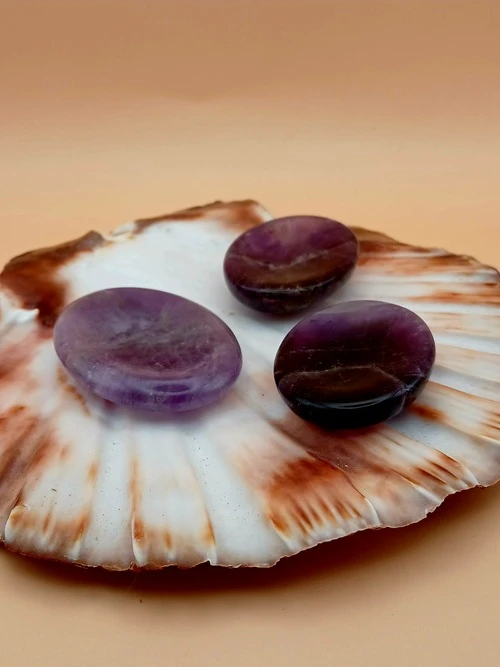 Galet Antistress Améthyste – Poli