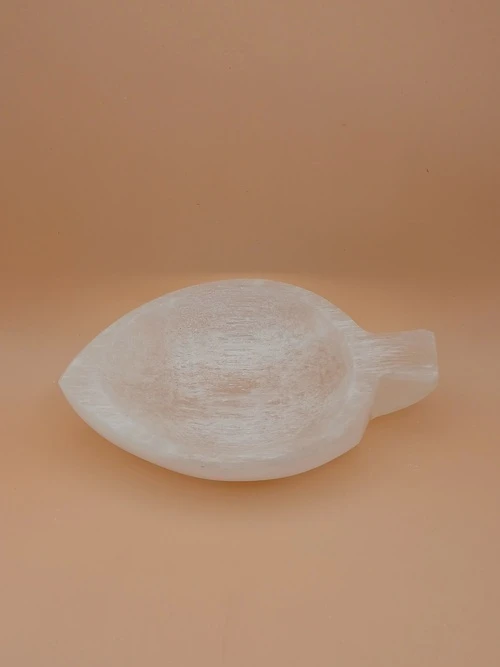 Vide-Poche en Sélénite – Forme Feuille