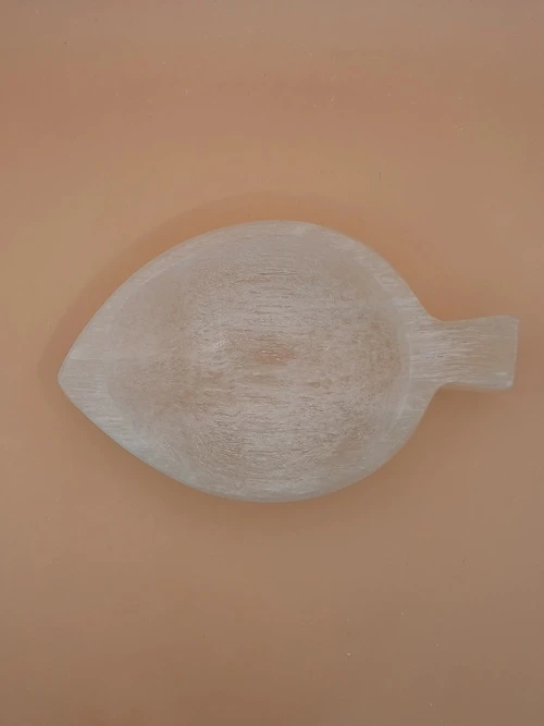 Vide-Poche en Sélénite – Forme Feuille