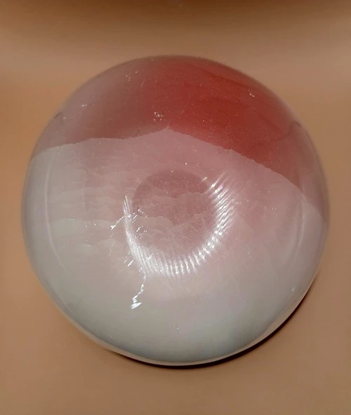 Grande Sphère en Sélénite avec Socle en Bois