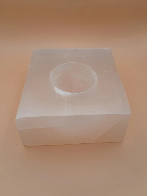 Bougeoir en Sélénite – Forme Carré