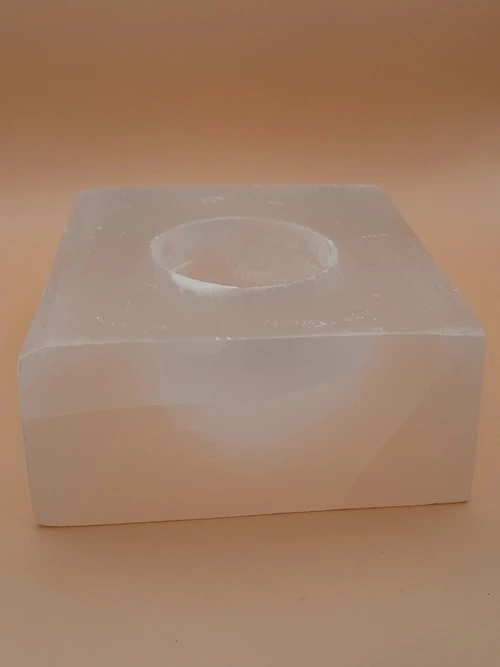 Bougeoir en Sélénite – Forme Carré