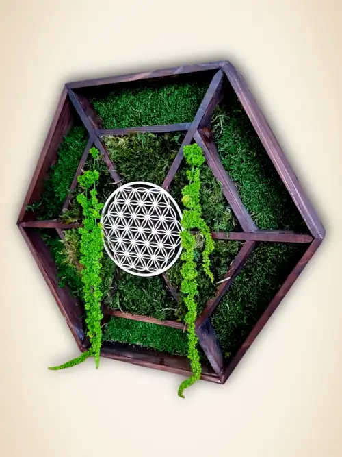 Mandala Végétal avec Fleur de Vie