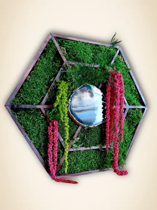 Mandala Végétal avec Agate Paysage