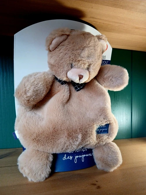 Doudou Bouillote Déhoussable Mailou – Ourson Marron