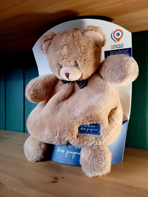 Doudou Bouillote Déhoussable Mailou – Ourson Marron