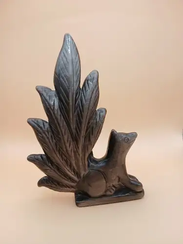 Renard en Obsidienne Argentée – 13,5 cm (Qualité AA)