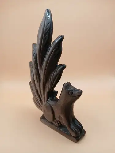 Renard en Obsidienne Argentée – 13,5 cm (Qualité AA)