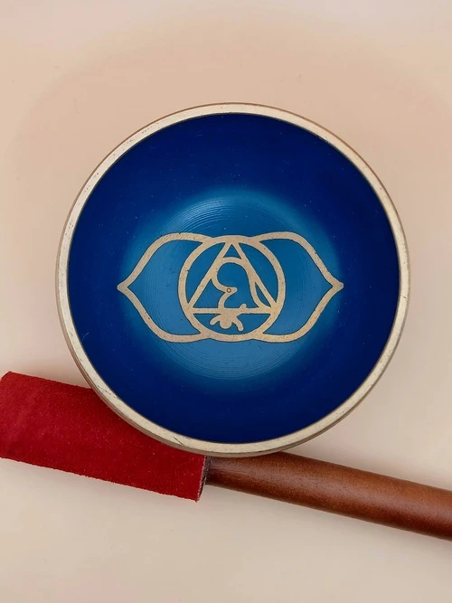 Petit Bol Sonnant Bleu – Chakra du Troisième Œil (Ajna)