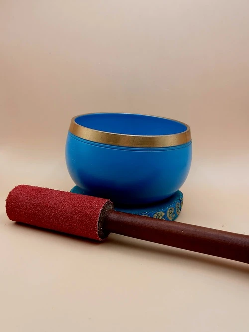 Petit Bol Sonnant Bleu Clair – Chakra de la Gorge (Vishuddha)