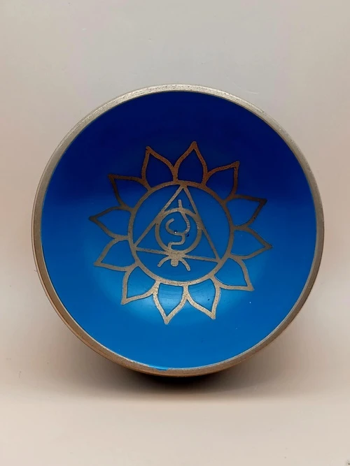 Petit Bol Sonnant Bleu Clair – Chakra de la Gorge (Vishuddha)