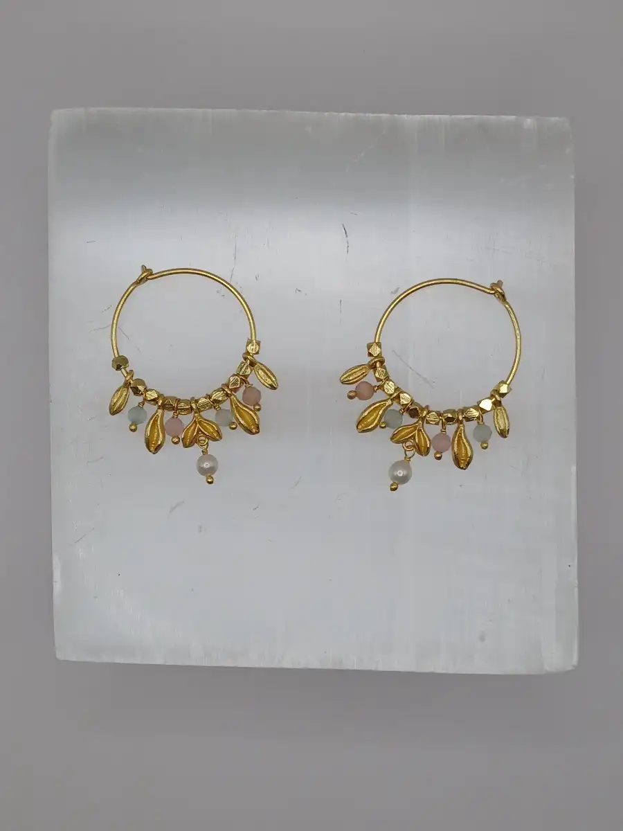 ✨ Boucles d’oreilles créoles plaqué or – Douceur & harmonie