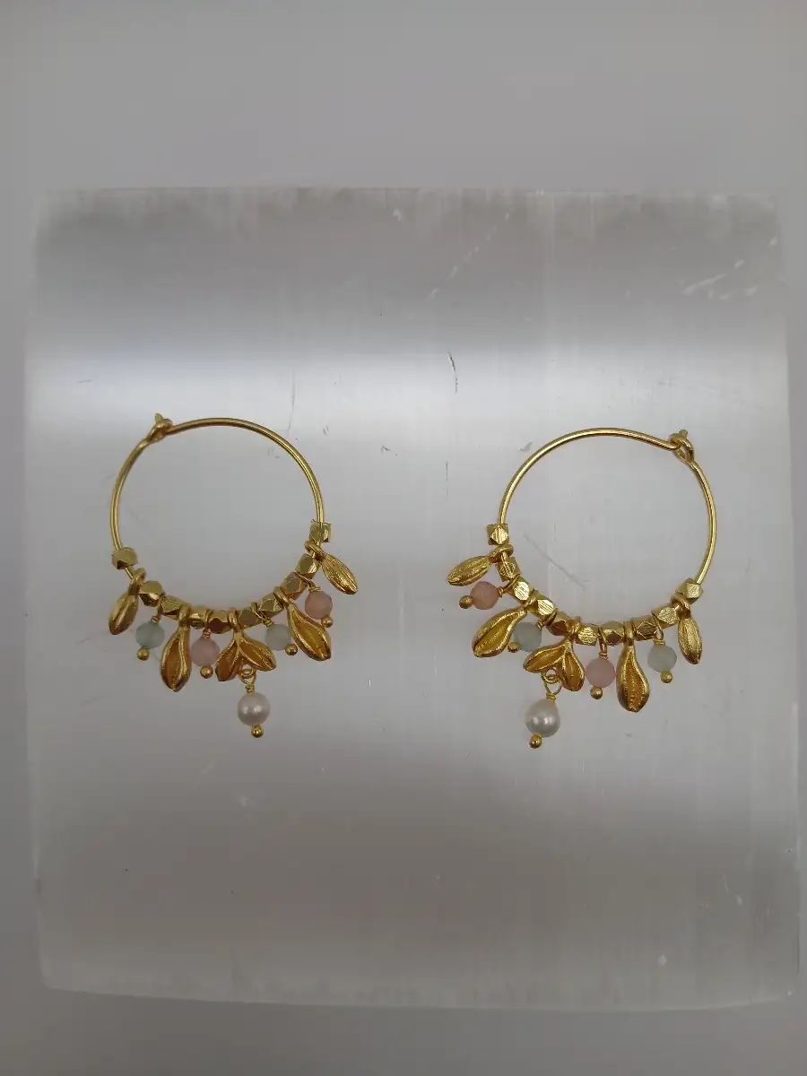 ✨ Boucles d’oreilles créoles plaqué or – Douceur & harmonie