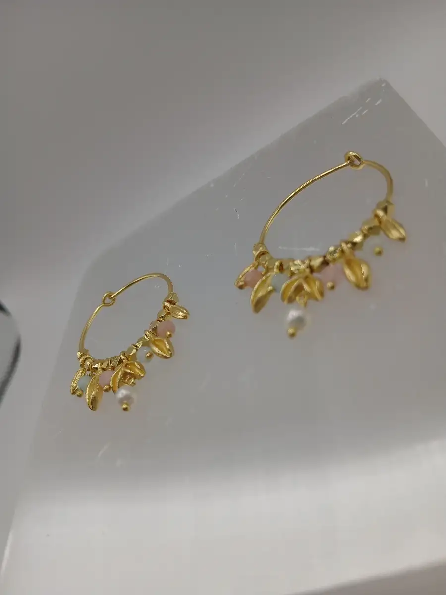 ✨ Boucles d’oreilles créoles plaqué or – Douceur & harmonie