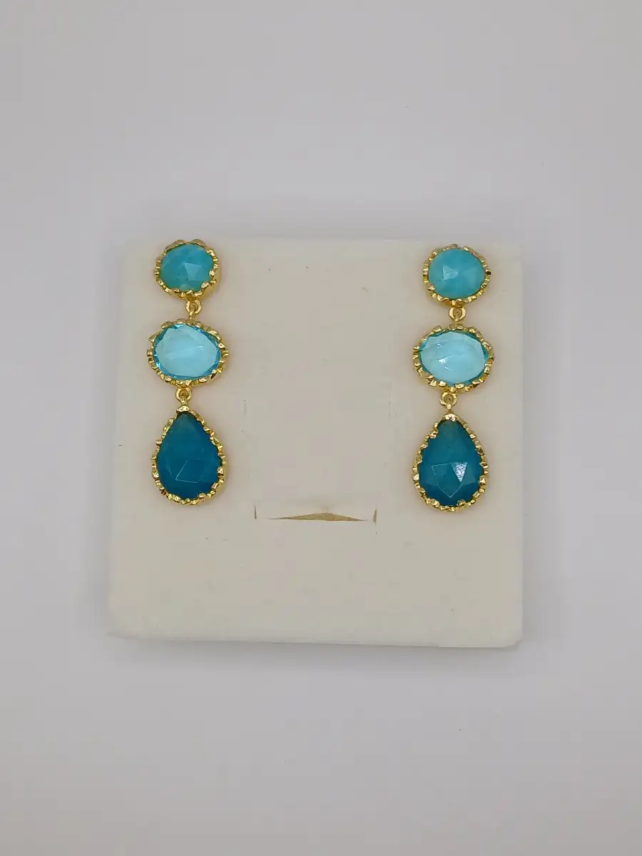 ✨ Boucles d’oreilles dorées & Topaze – Clarté & rayonnement