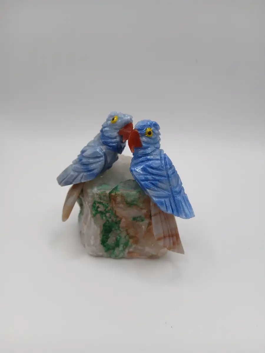 ? Duo de perruches en Sodalite & Cornaline