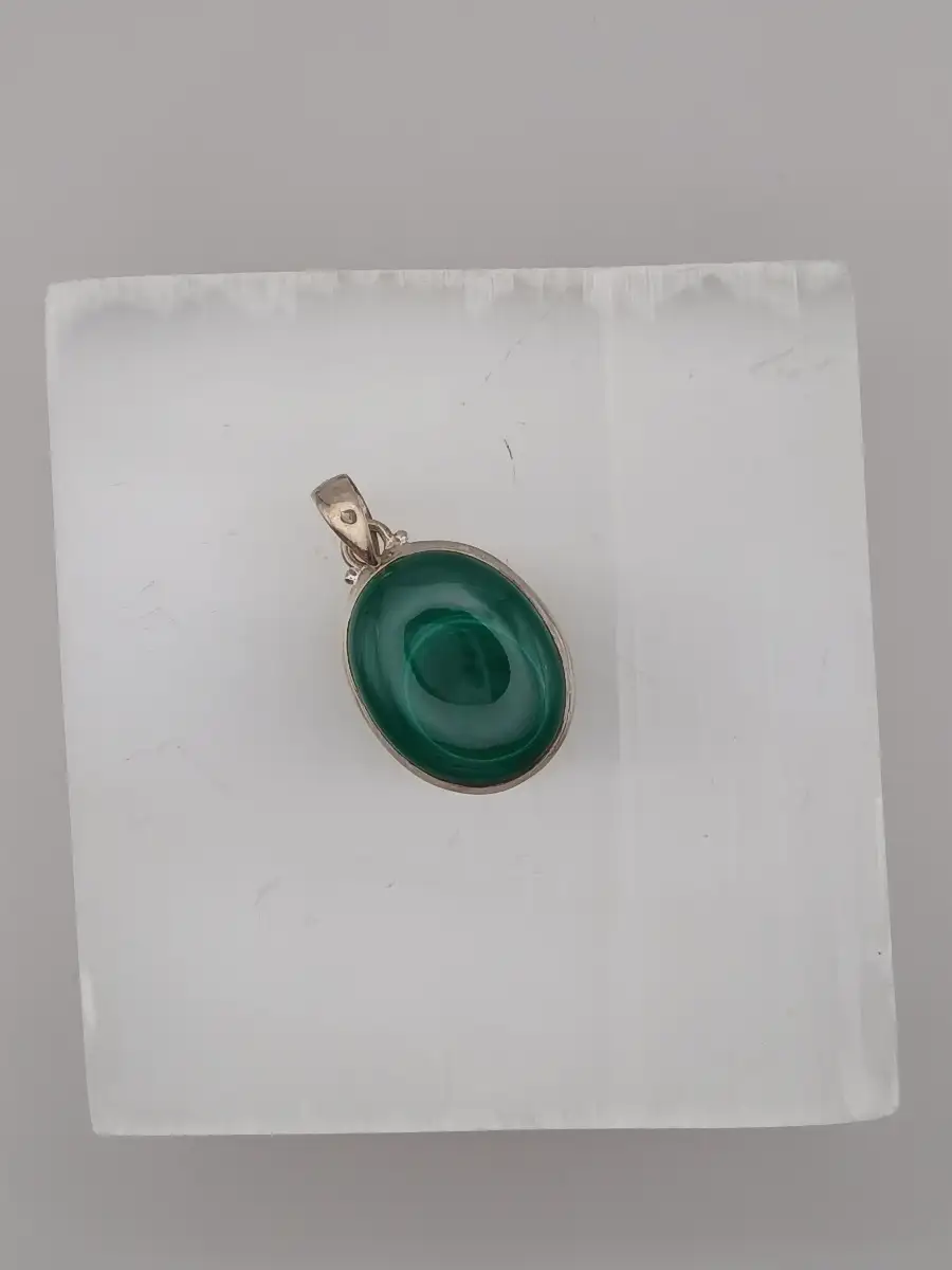 ? Pendentif en Malachite – Argent 925  Protection & transformation