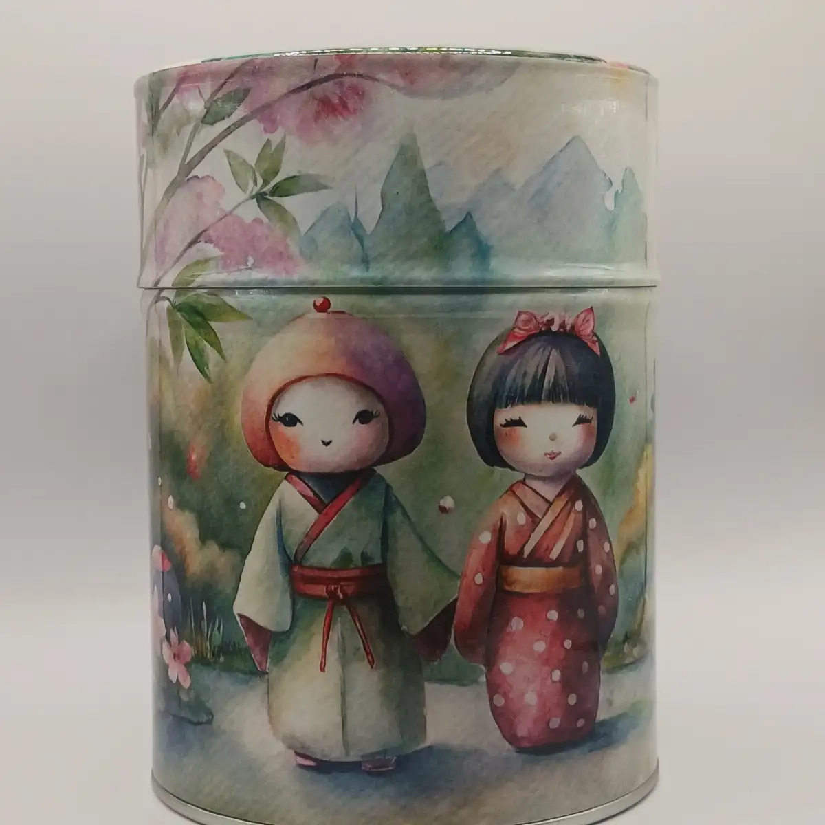 Boîte traditionnelle illustrée Poupées traditionnelles japonaise – 100g