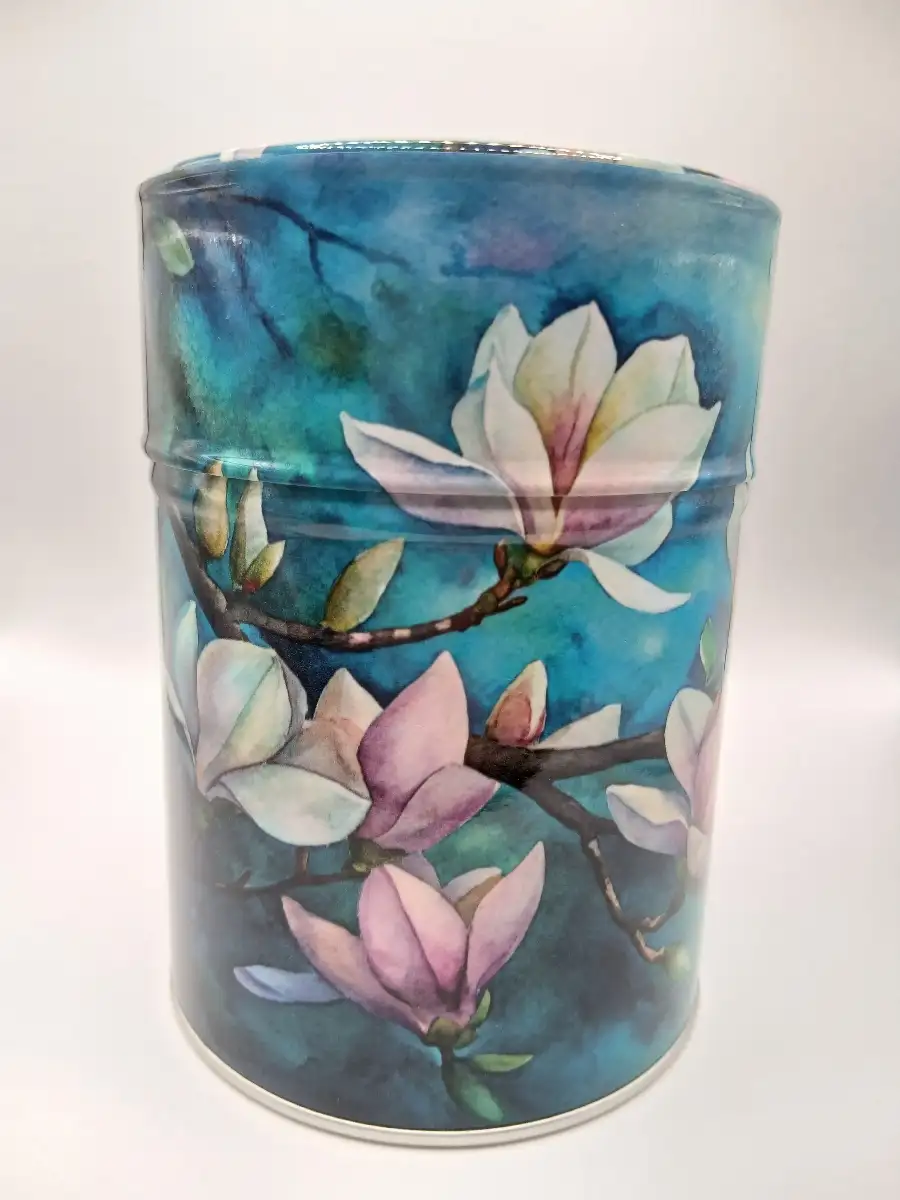 Boîte traditionnelle illustrée Magnolias en fleurs – 100g