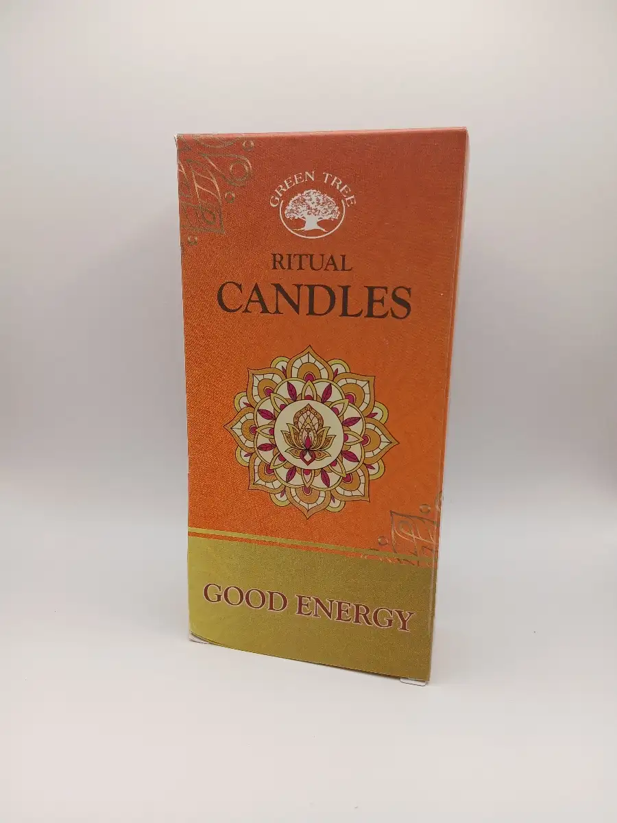 Bougies Rituel "Good Energy" – Orange - Teintées dans la masse – Paquet de 10