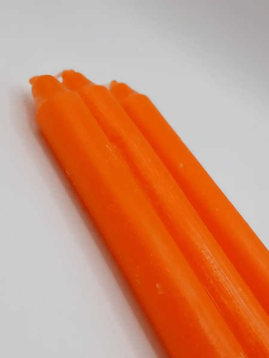 Bougies Rituel "Good Energy" – Orange - Teintées dans la masse – Paquet de 10