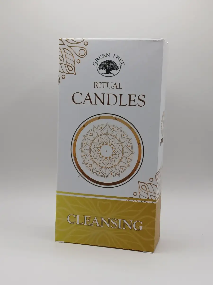 Bougies Rituel "Cleansing" – Blanches - Teintées dans la masse – Paquet de 10