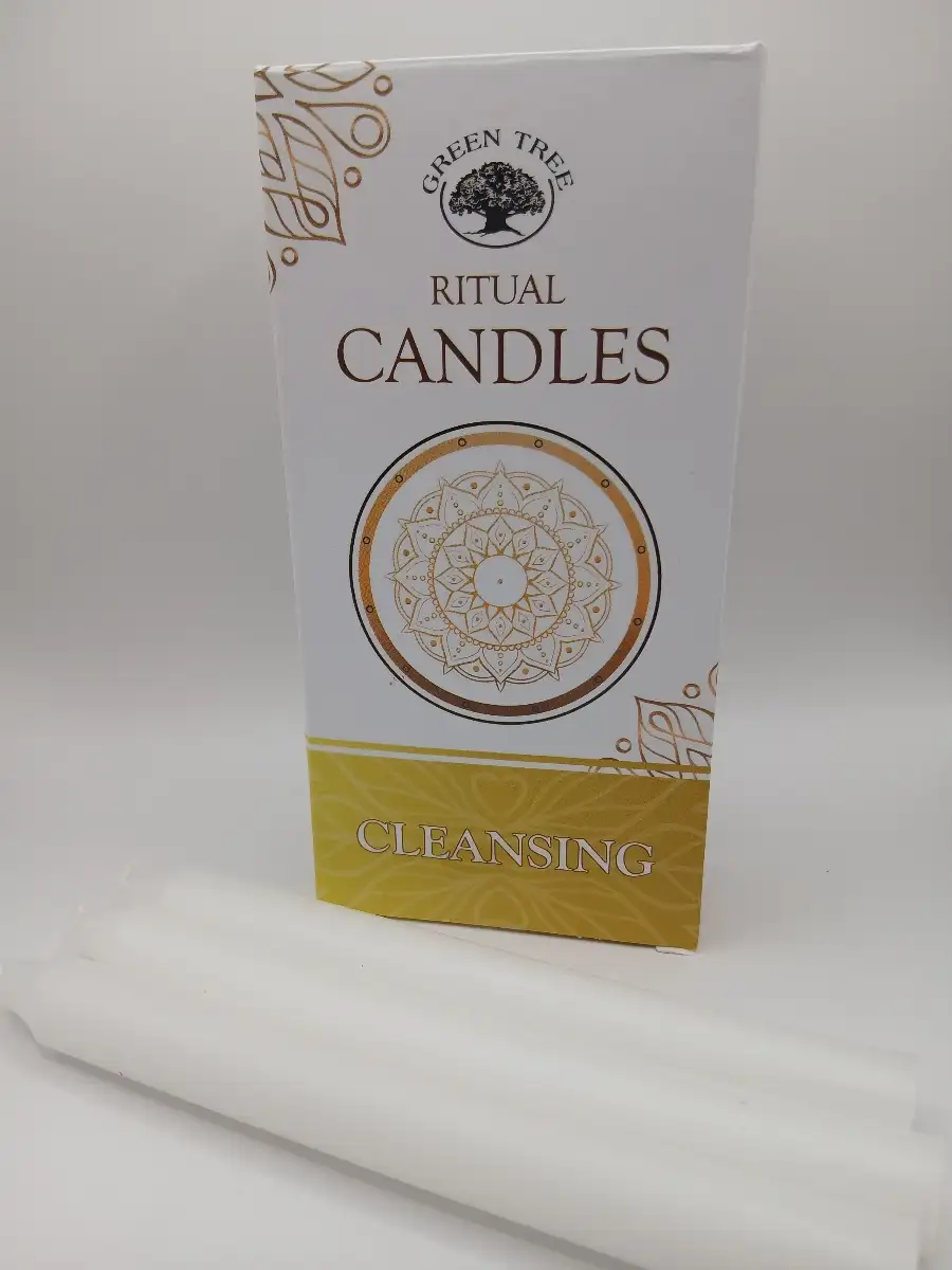 Bougies Rituel "Cleansing" – Blanches - Teintées dans la masse – Paquet de 10