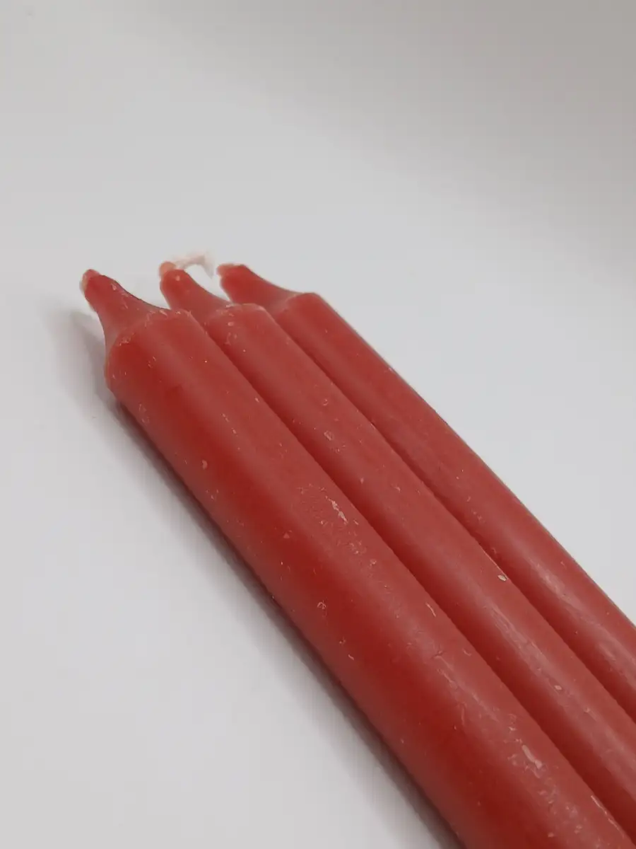 Bougies Rituel "Love" – Rouges -Teintées dans la masse – Paquet de 10