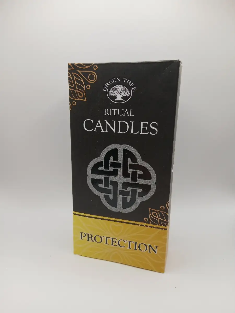 Bougies Rituel "Protection" – Noires - Teintées dans la masse – Paquet de 10