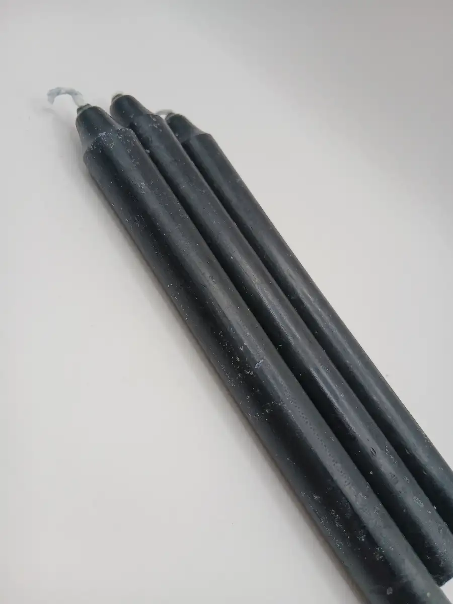 Bougies Rituel "Protection" – Noires - Teintées dans la masse – Paquet de 10