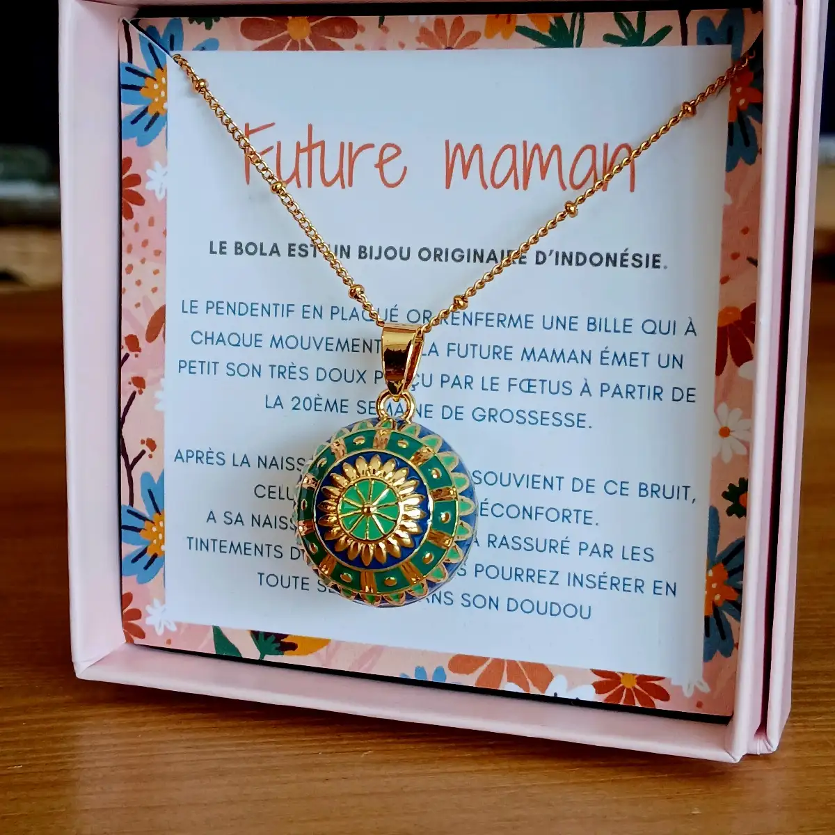 Bola de grossesse “Future maman” – Médaillon apaisant