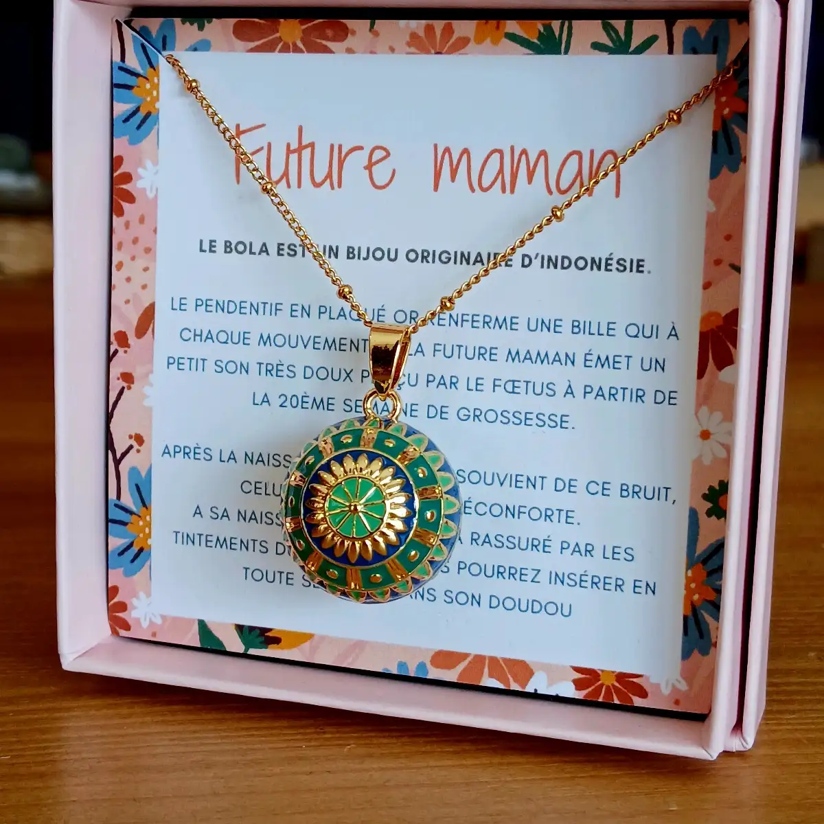 Bola de grossesse “Future maman” – Médaillon apaisant