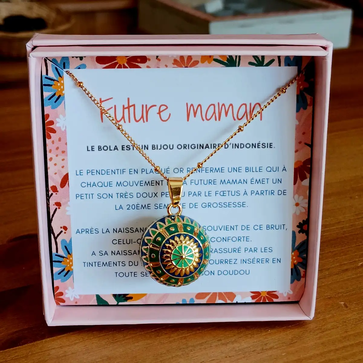 Bola de grossesse “Future maman” – Médaillon apaisant