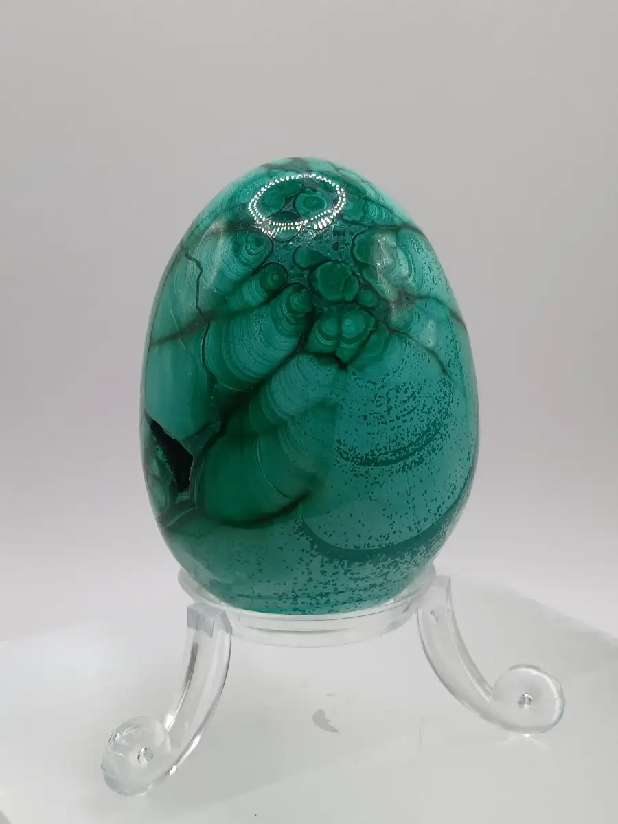 Œuf en Malachite – Pièce unique