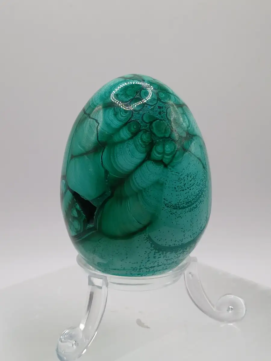 Œuf en Malachite – Pièce unique