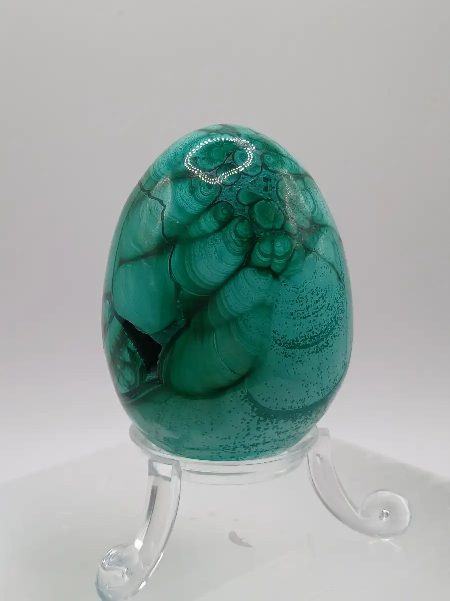 Œuf en Malachite – Pièce unique