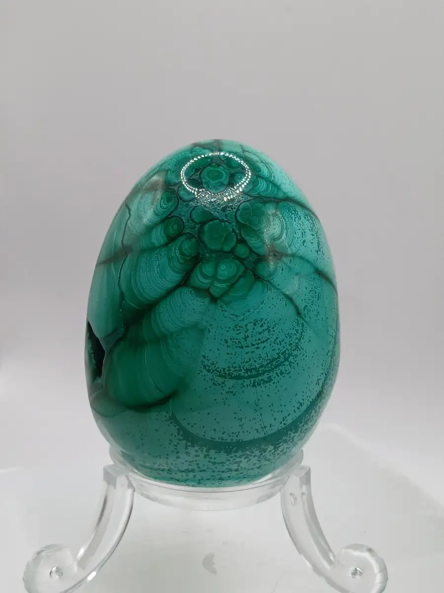 Œuf en Malachite – Pièce unique