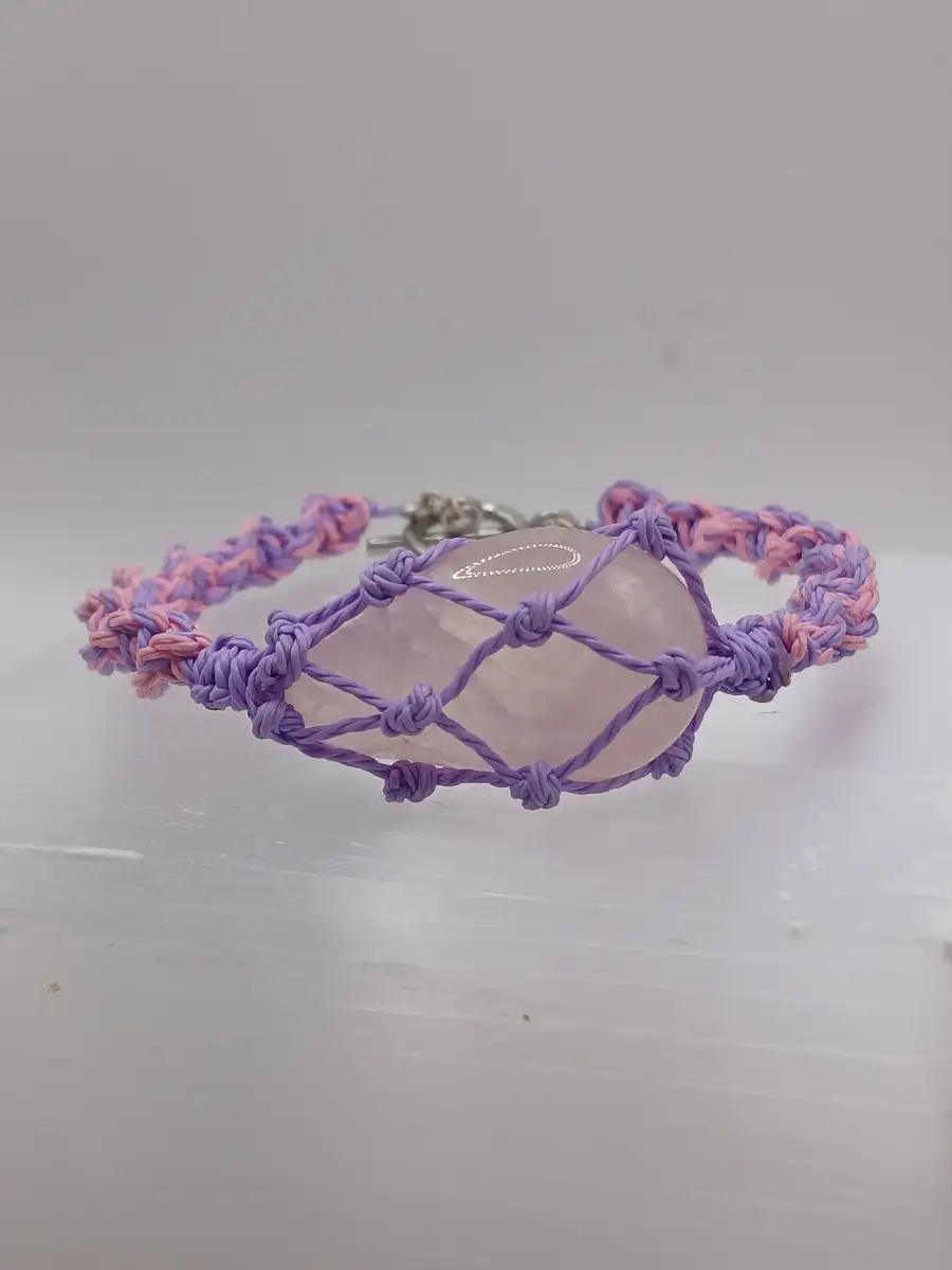 Bracelet Quartz rose tressé – Amour & douceur copie
