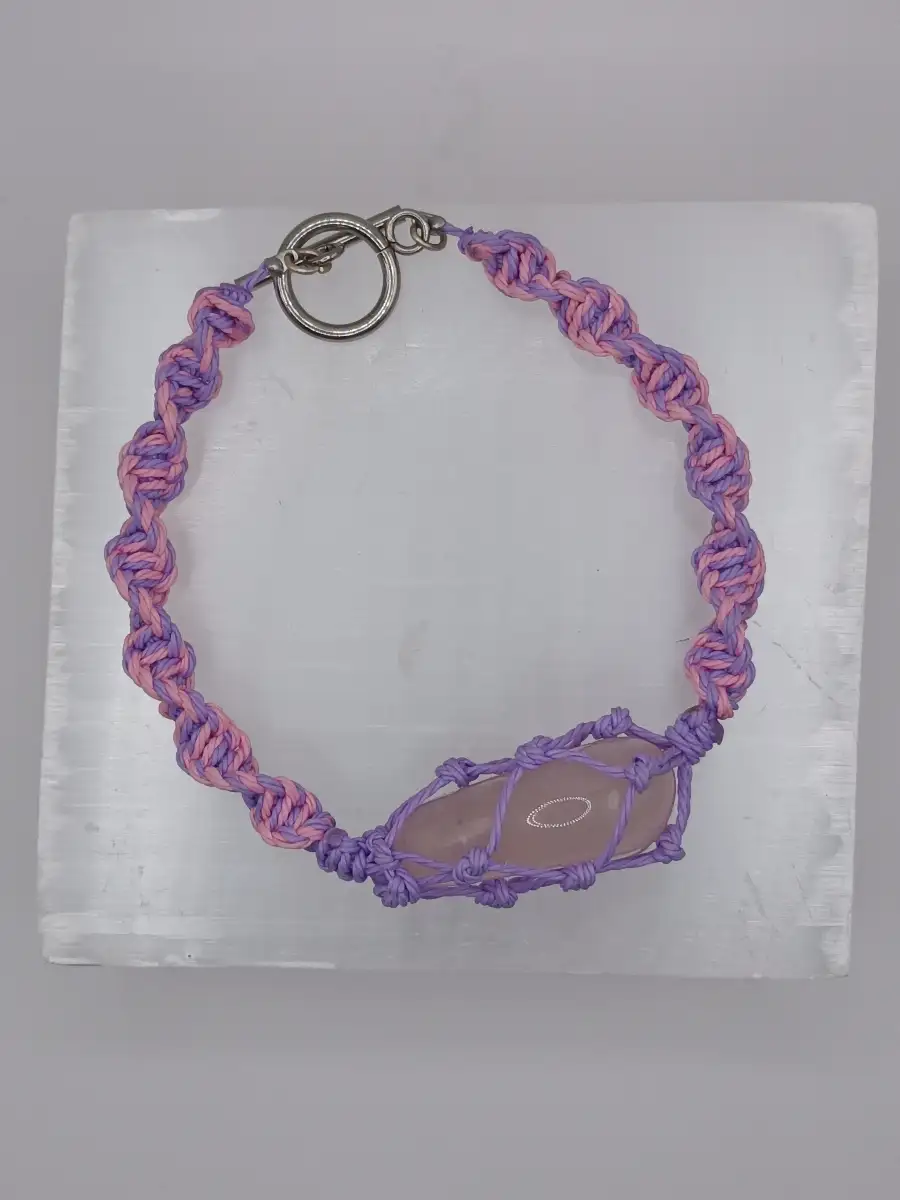 Bracelet Quartz rose tressé – Amour & douceur copie