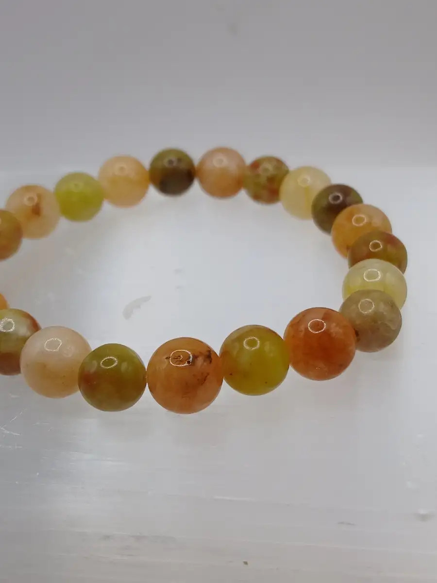 Bracelet Serpentine & Aventurine jaune – Vitalité & équilibre copie